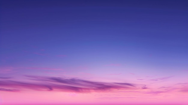 The sky at dusk with a gradient of colors from light blue to deep purple