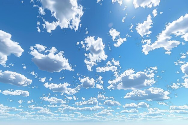 A sky filled with lots of white clouds Suitable for various projects