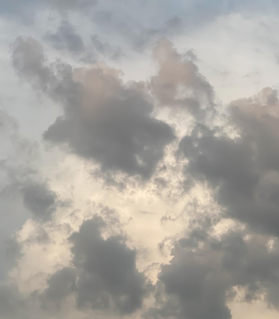 Sky and fluffy cloud scenery in the morning is incredibly calming to start the day ,sky and fluffy