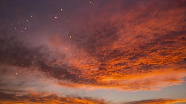 sky painted with deep oranges and reds at sunset