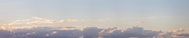 Sky panorama Beautiful dramatic big clouds in the sky Landscape of the power of heaven and nature Copy space