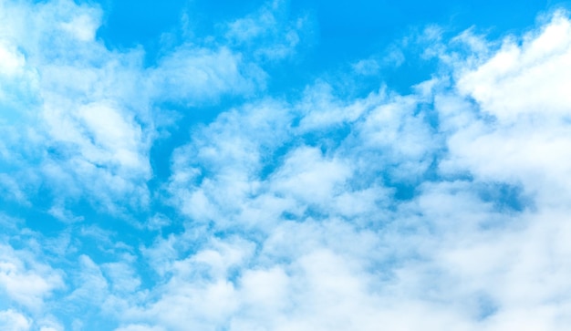 Sky panorama Summer blue sky cloud gradient light white background Beauty clear cloudy in sunshine calm bright winter air bacground