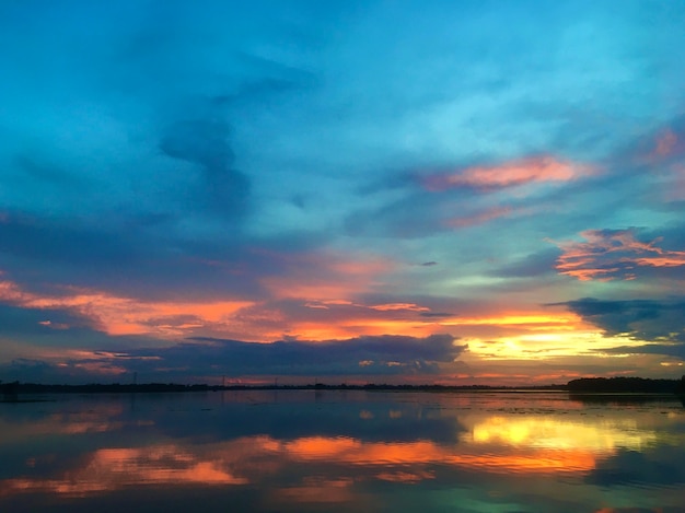 Sky reflaction with nature photography