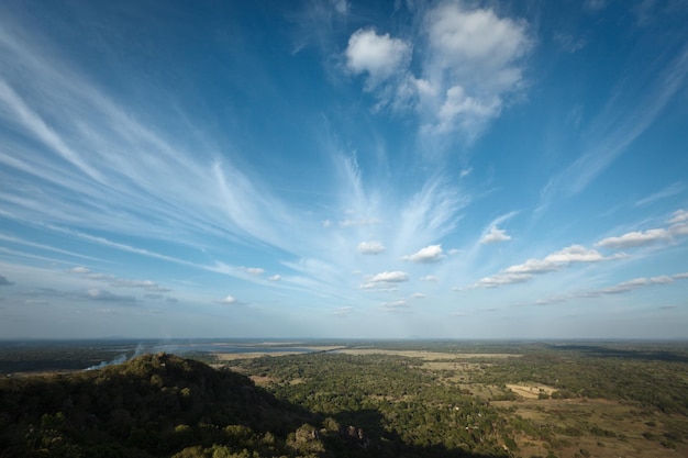 Sky above small mountains