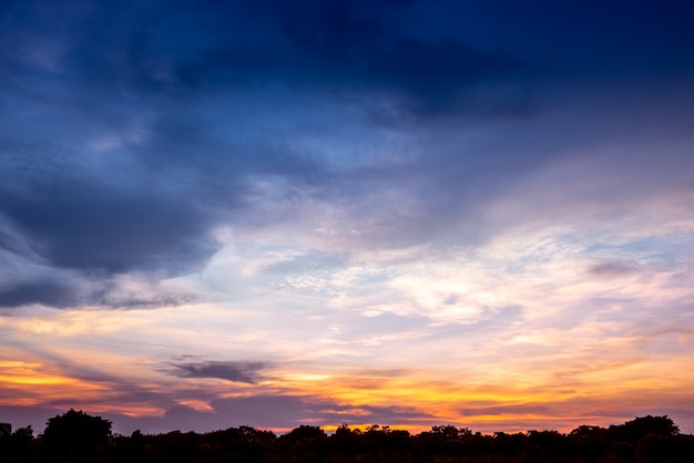 Sky in sunset time