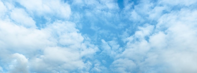 Sky texture Blue sky and white clouds floated in sky on clear day with sunshine combined with cool breeze