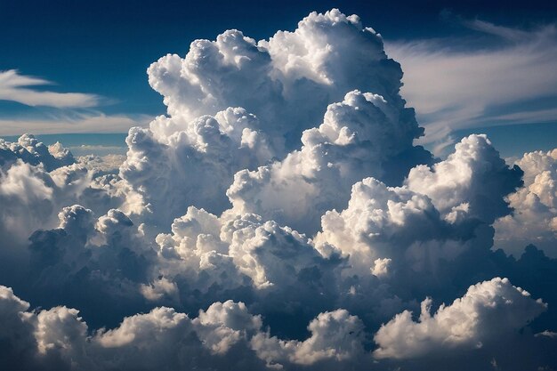 Sky wallpaper with fluffy clouds