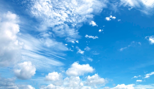 Sky with beautiful natural white clouds