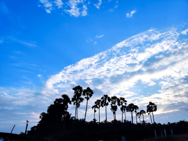 Sky with blue and white clouds on day light