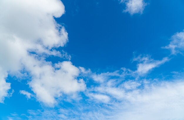 Sky with blue and white clouds fluffy