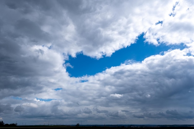 Sky with prestorm dark clouds