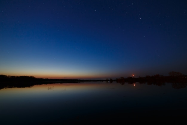 Sky with the stars before dawn