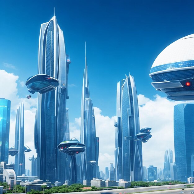 SkyHigh Dreams Exploring Dazzling Futuristic Cities and Their Soaring Skyscrapers