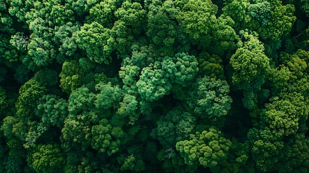 SkyHigh Serenity Birds Eye View of a Verdant Forest