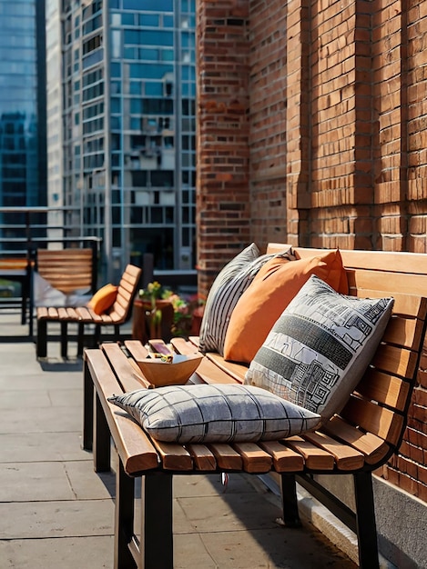 Photo skyline reading refuge chic and cozy rooftop relaxation zones