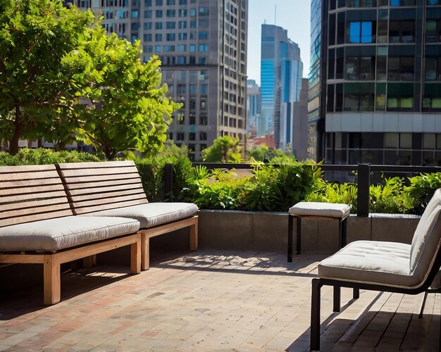 Photo skyline reading refuge chic and cozy rooftop relaxation zones