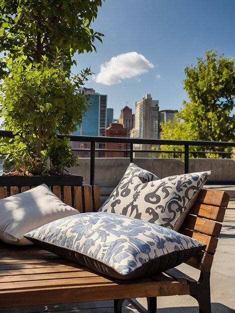 Photo skyline reading refuge chic and cozy rooftop relaxation zones