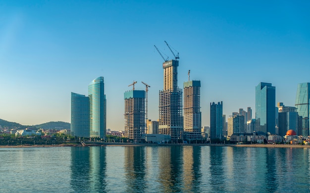 Skyline of urban architectural landscape in Qingdao