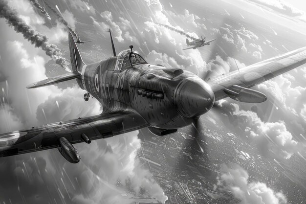 Skys Fury The Epic Battle of Britain in WWII Captured in Stunning Monochrome