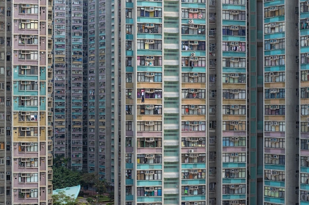 Skyscraper building facade