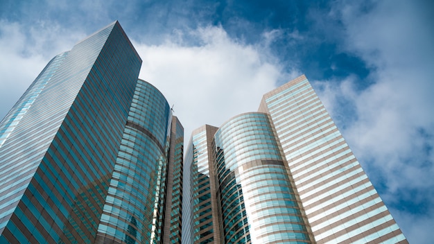 Skyscraper Building With Sky Background