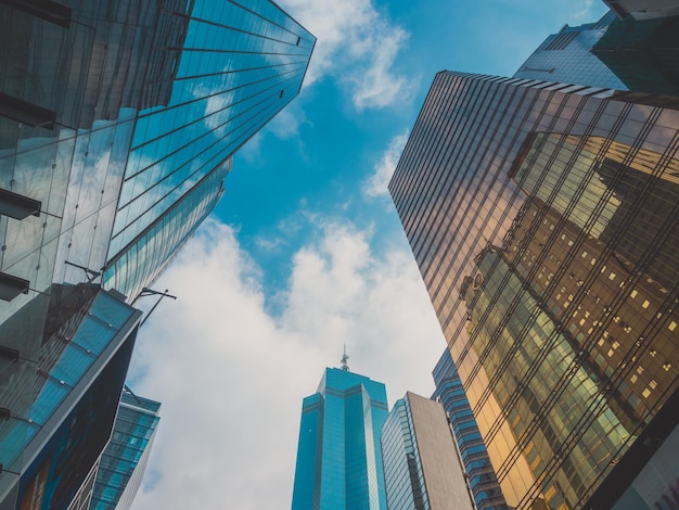 Skyscraper Buildings and Sky View in Big City