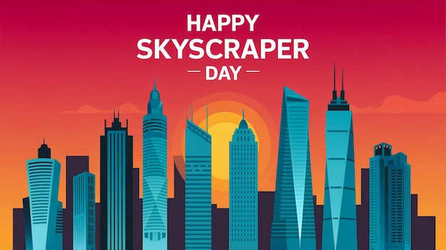 Photo skyscraper day banner