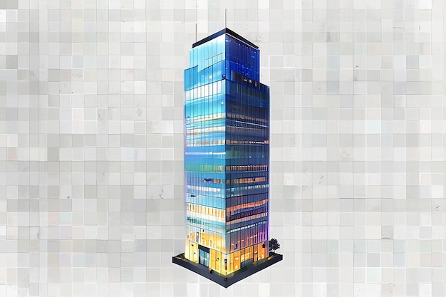 Photo skyscraper isolated on transparent background glass skyline building