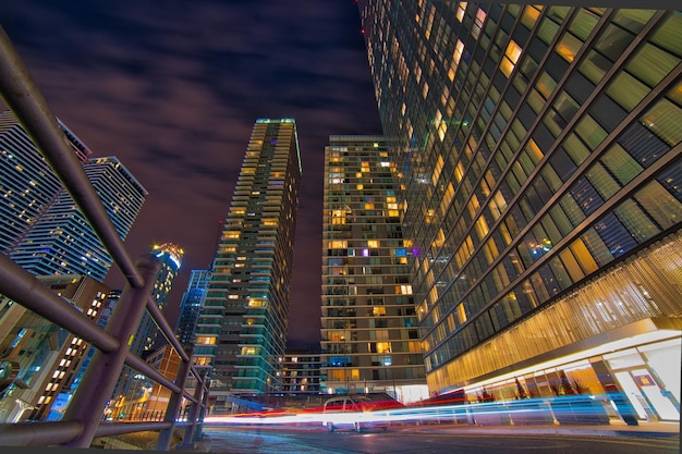 Skyscrapers in canary wharf london.