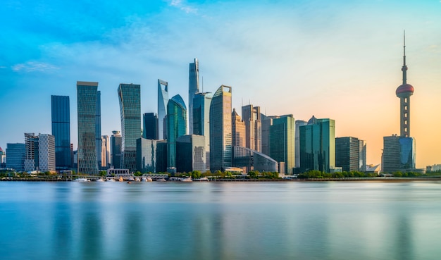 Skyscrapers in the Financial District of Shanghai, China