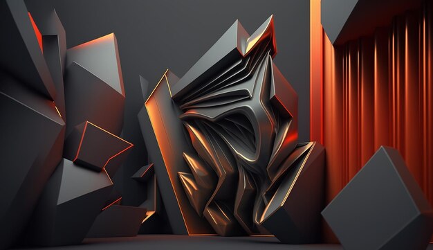 Sleek background 3d rendering Generative AI