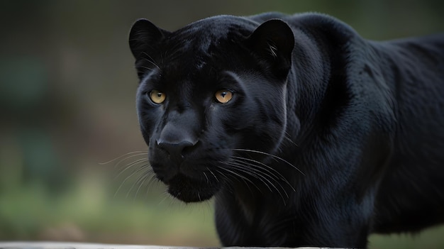 Sleek black panther