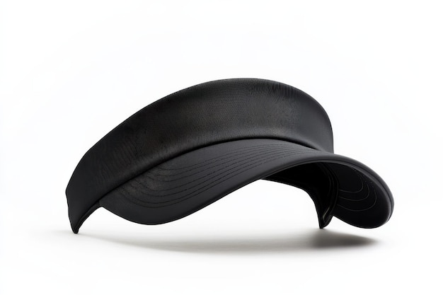 Sleek black visor with a unique texture showcased in a minimalist setting