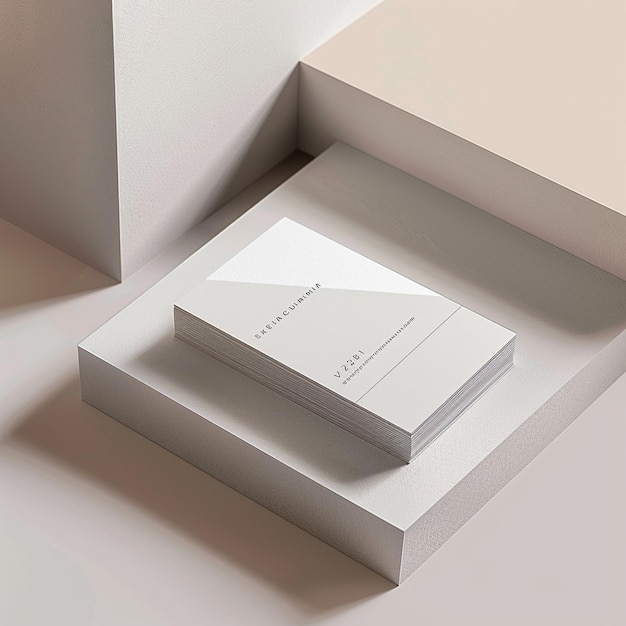 Photo a sleek business card design with clean lines and subtle colors