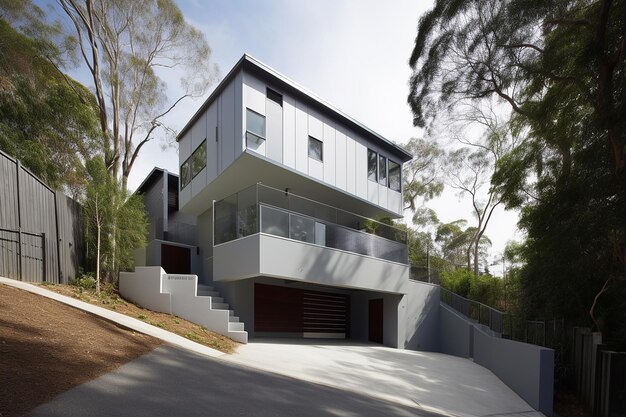 Sleek Contemporary Residence Featuring Dual Levels