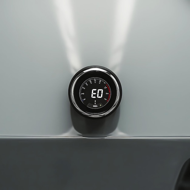 Sleek Digital Tire Pressure Monitoring System on a Minimalist Gray Background