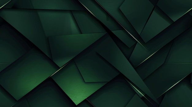 Sleek emerald backdrop with overlapping shadow patterns Modern and minimalist design Vector illustration