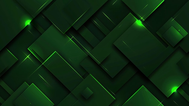 Sleek emerald backdrop with overlapping shadows and geometric pattern Contemporary and minimalist design Vector