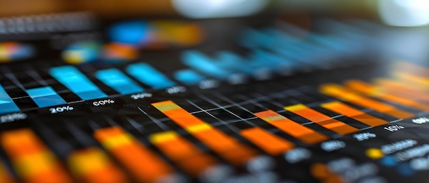 Sleek Financial Analysis Chart in Vivid Colors Concept Finance Analysis Charts Colorful Sleek