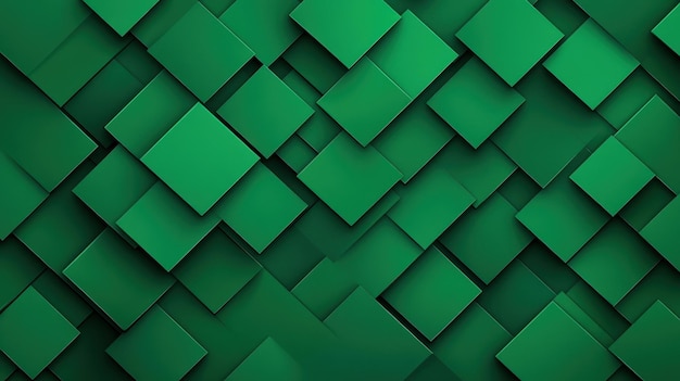 A sleek green geometric design featuring overlapping squares perfect