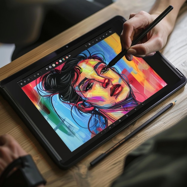 Photo sleek highresolution digital drawing tablet