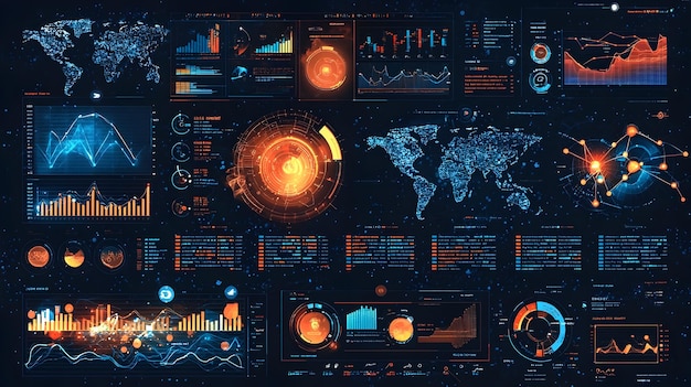 Photo sleek infographic elements for visualizing data and statistics effectively