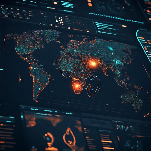 A sleek interface showing realtime data on human rights violations and efforts for justice