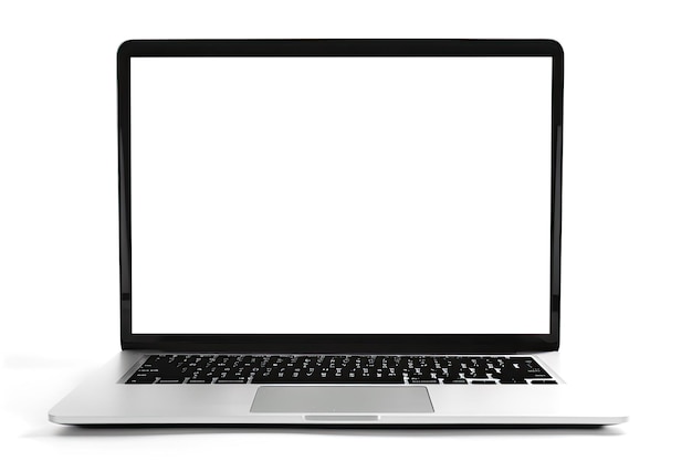 Sleek Laptop Poised for Productivity Isolated on White Backdrop