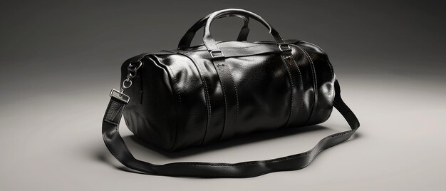 Sleek Leather Duffle Elegance