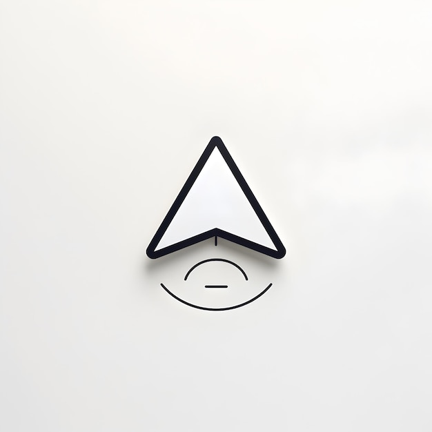 Sleek Line Art Logo Icon on White Background