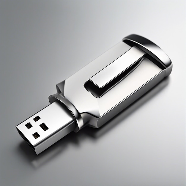 Sleek Metallic USB Flash Drive