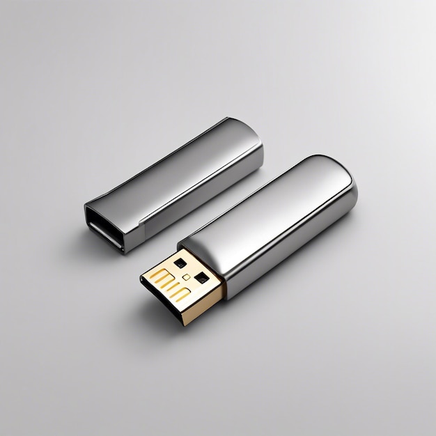 Sleek Metallic USB Flash Drive