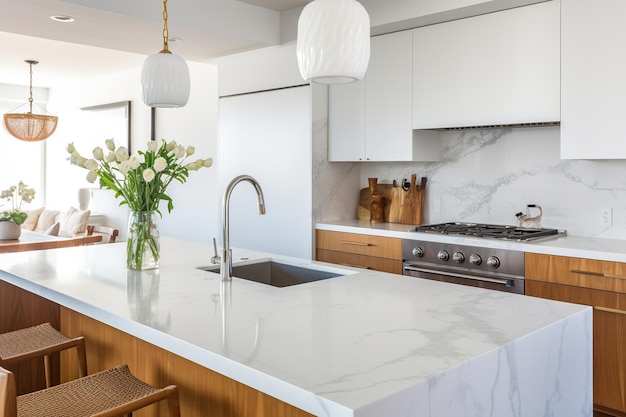 Sleek Minimalist Kitchen with Stainless Steel Appliances