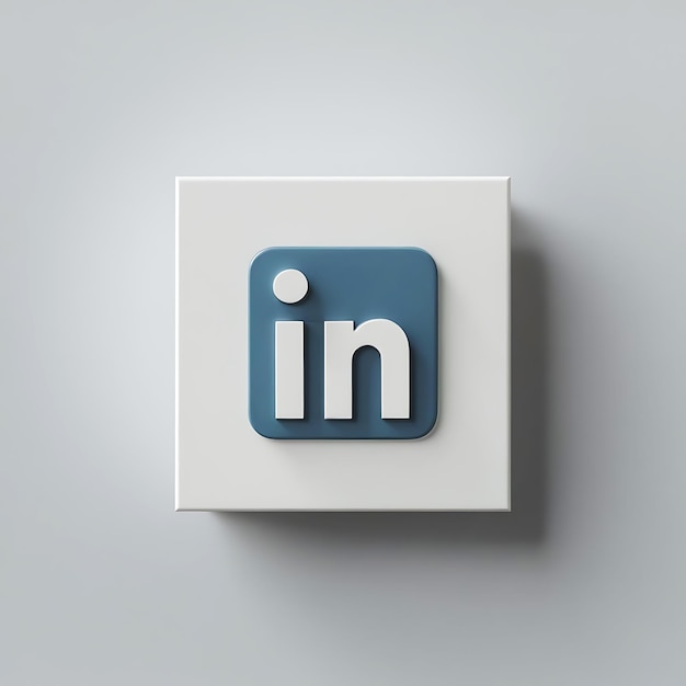 Sleek and Minimalist LinkedIn Icon Illustration with a Modern and Sophisticated Design